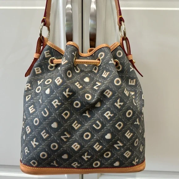 Dooney & Bourke Crossword Cesto Drawstring Shoulder Bag And Coin Purse - Picture 5 of 16